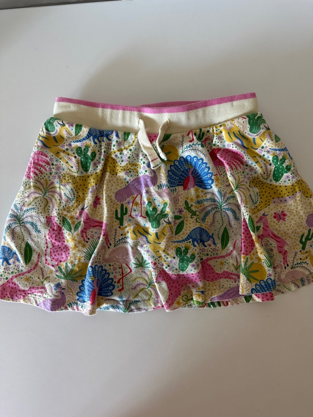 Mini Boden Girls Tropical Animal Print Skort Size 7